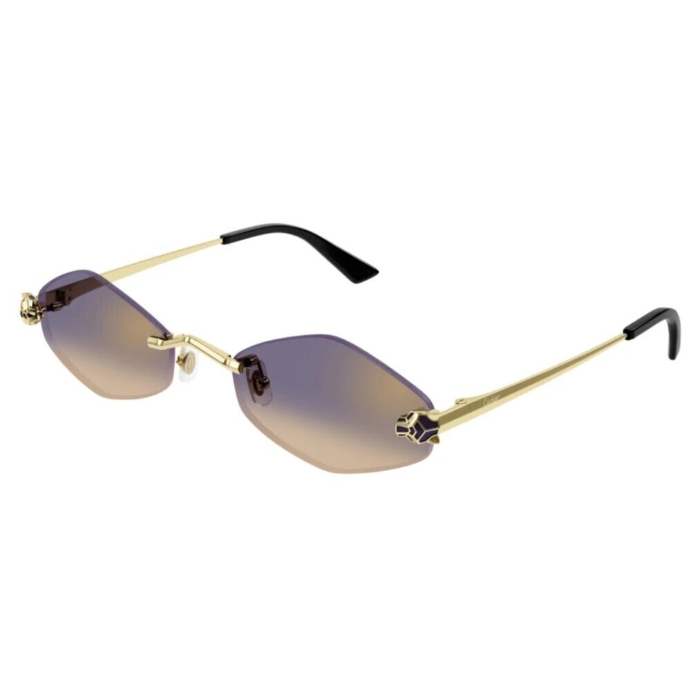 Cartier CT0433S-005 Sunglasses Gold Violet Metal